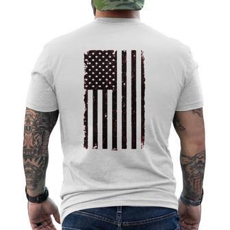 Usa Flag United States Mens Back Print T-shirt - Thegiftio