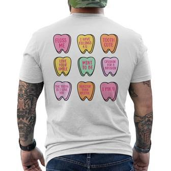 Valentine's Day Dental Tooth Candy Retro Dentist Women Men's T-shirt Back Print | Mazezy DE