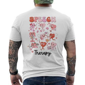 Valentines Day Speech Therapy Therapist Slpa Slp Valentine Men's T-shirt Back Print - Monsterry UK