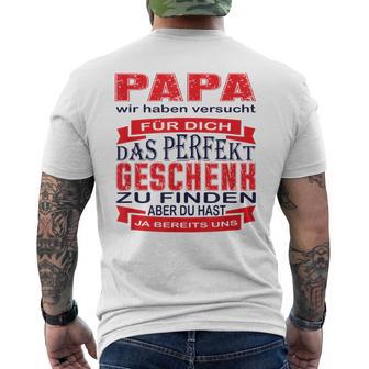 Vater Tochter Sohnatertagatertagsgeschenk Für Papa T-Shirt mit Rückendruck - Geschenkecke