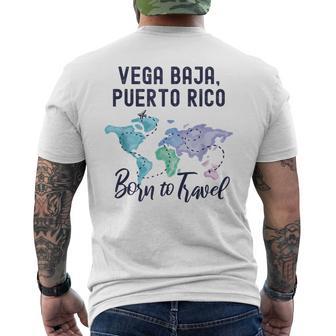 Vega Baja Puerto Rico Born To Travel World Explorer Men's T-shirt Back Print - Monsterry