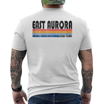 Vintage 70S 80S Style East Aurora Ny Men's T-shirt Back Print - Monsterry CA