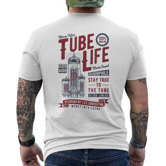 Vintage Analog-Audio Vacuum Tube Guitar Amplifer Men's T-shirt Back Print - Monsterry DE