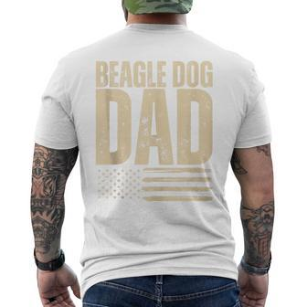 Vintage Beagle Dog Dad 4Th July American Flag Father's Day Men's T-shirt Back Print - Thegiftio UK