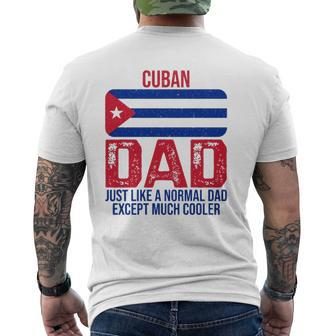 Vintage Cuban Dad Cuba Flag For Father's Day Mens Back Print T-shirt | Mazezy DE
