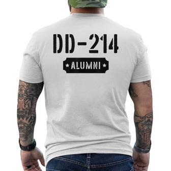 Vintage Dd-214 Alumni Us Military Veteran Mens Back Print T-shirt - Thegiftio