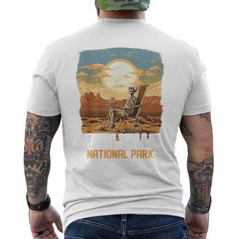 Vintage Death Valley National Park California Desert Hiking Men's T-shirt Back Print - Monsterry UK