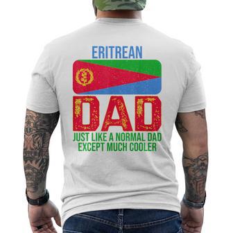 Vintage Eritrean Dad Eritrea Flag For Father's Day Men's T-shirt Back Print - Monsterry DE