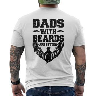 Vintage Father's Day Joke Dads With Beards Are Better Men's T-shirt Back Print - Thegiftio UK