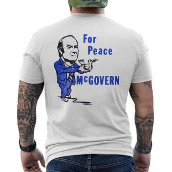 Vintage George Mcgovern For Peace Vote Mcgovern Men's T-shirt Back Print - Monsterry DE