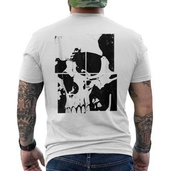 Vintage Graffiti Biker Rocker Skeleton Horror Skull Men's T-shirt Back Print - Monsterry DE