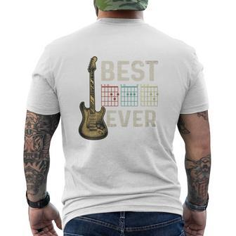Vintage Guitarist Best Dad Ever Guitar Dad Chord Men T-Shirt Mens Back Print T-shirt - Thegiftio UK