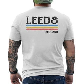 Vintage Leeds England Souvenir Men's T-shirt Back Print - Monsterry CA