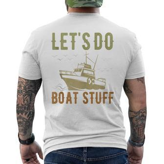 Vintage Let's Do Boat Stuff Summer 2024 Men's T-shirt Back Print - Monsterry UK