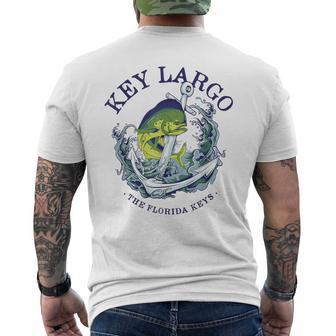 Vintage Mahi Mahi Key Largo Florida Men's T-shirt Back Print - Monsterry AU