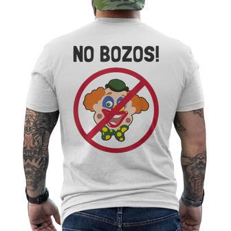 Vintage No Bozos 1983 Clowns Retro Men's T-shirt Back Print - Monsterry