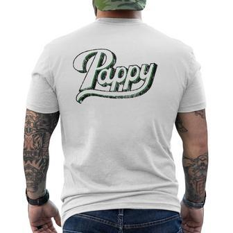 Vintage Pappy Father's Day For Grandpa From Grandkids Mens Back Print T-shirt | Mazezy DE