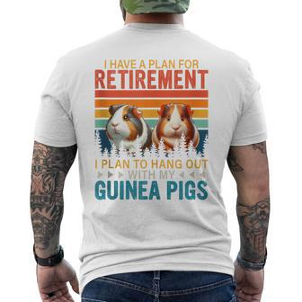 Vintage Plan For Retirement To Hang Out With Guinea Pigs Men's T-shirt Back Print - Monsterry DE