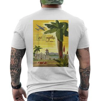 Vintage Poster Los Angeles Retro Men's T-shirt Back Print - Monsterry UK