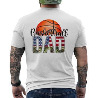Vintage Proud Basketball Dad Fathers Day Basketball Player Men's T-shirt Back Print - Thegiftio UK