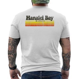 Vintage Retro 70S 80S Hanalei Bay Hawaii Men's T-shirt Back Print - Monsterry DE