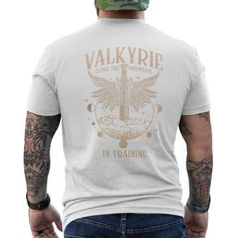 Vintage Retro Valkyrie Climb The-M0untain In Training Men's T-shirt Back Print - Seseable