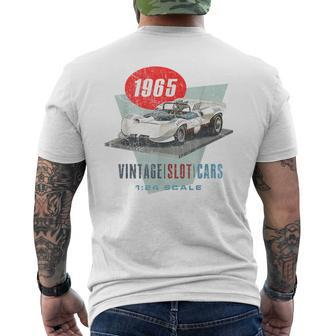 Vintage Slot Car Racing Men's T-shirt Back Print - Monsterry