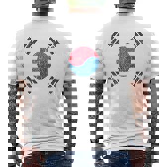 Vintage South Korea Flag South Korean Men's T-shirt Back Print - Thegiftio UK