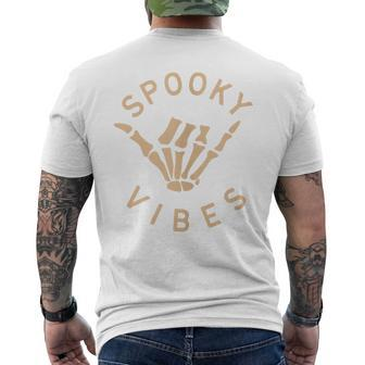 Vintage Spooky Vibes Trick-Or-Treat Scary Horror Men's T-shirt Back Print - Monsterry