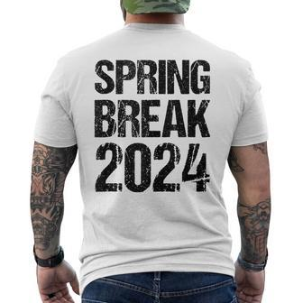 Vintage Spring Break 2024 Spring Break Teacher Men's T-shirt Back Print | Mazezy