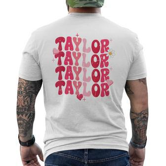 Vintage Taylor Personalized Name I Love Taylor Men's T-shirt Back Print | Mazezy UK