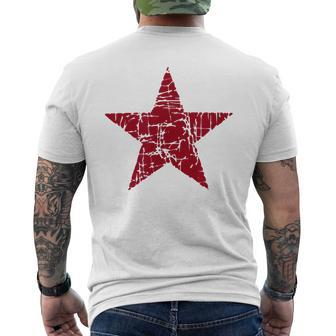 Vintage Ussr Red Star Cccp Retro Soviet Star Men's T-shirt Back Print - Thegiftio UK