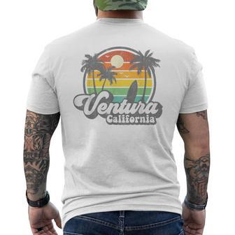 Vintage Ventura Beach California Ca Surfing Retro Surf Men's T-shirt Back Print - Monsterry UK