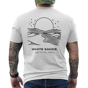 Vintage White Sands National Park Hike Men's T-shirt Back Print - Monsterry AU