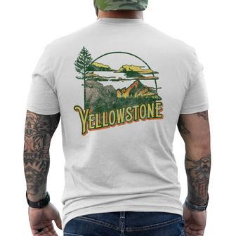 Vintage Yellowstone National Park Retro V2 Mens Back Print T-shirt - Thegiftio UK