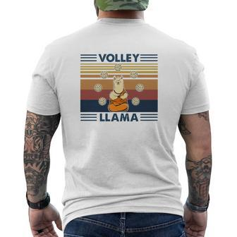 Volley Llama Vintage Mens Back Print T-shirt - Seseable