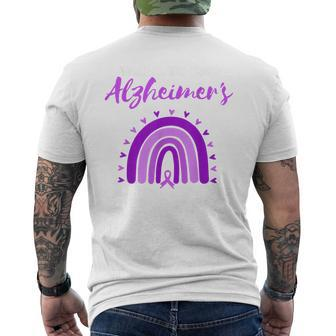 Walk To End Alzheimers Disease Purple Alzheimers Awareness Mens Back Print T-shirt - Thegiftio UK