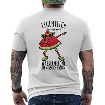 Wassermelone Liebhaber Wassermelone Kostüm White T-Shirt mit Rückendruck - Seseable