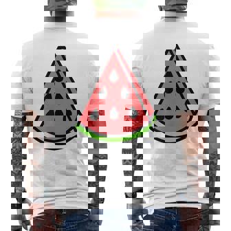 Watermelon Fruit Lover And Vegan Men's T-shirt Back Print - Thegiftio UK