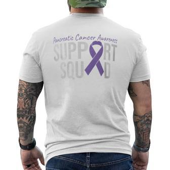 We Wear Purple Pancreatic Cancer Awareness Support Squad Men's T-shirt Back Print - Monsterry AU