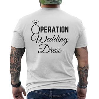 Wedding Dress Shopping Operation Wedding Dress Men's T-shirt Back Print - Monsterry AU