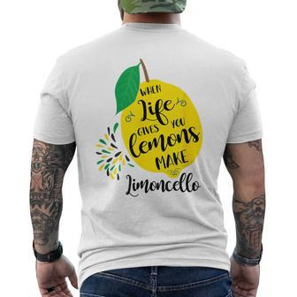 Wenn Das Leben Dir Zitronen Gibt Macht Limoncello Positive S T-Shirt mit Rückendruck - Seseable