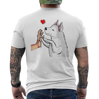 White Siberian Husky Love Dogs Female Ladies Men's T-shirt Back Print - Monsterry CA