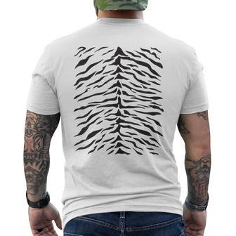 White Tiger Print Cute Costume Idea Stripes Pattern Men's T-shirt Back Print - Monsterry DE