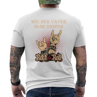 Wie Derater So Die Tochter Papa Opa Rock & Rollatertag Raglan T-Shirt mit Rückendruck - Geschenkecke