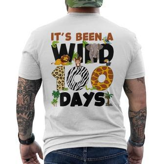 Wild 100 Days Safari Jungle 100Th Day Of School Boys Girls Men's T-shirt Back Print - Monsterry AU
