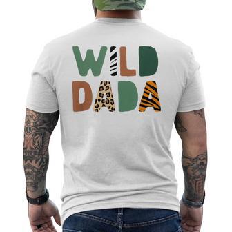 Wild Dada Zoo Born Wild Birthday Safari Jungle Family Men's T-shirt Back Print - Monsterry UK