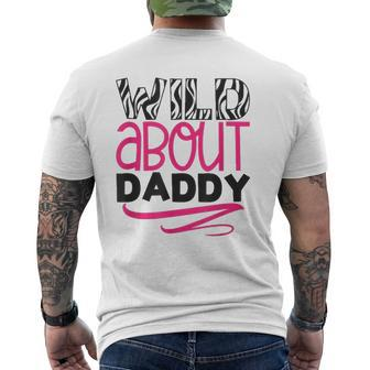 Wild About Daddy Daughter Love Mens Back Print T-shirt | Mazezy