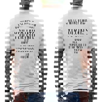 You Will Never Know Your Limits Unless You Push Yourself Men's T-shirt Back Print - Monsterry