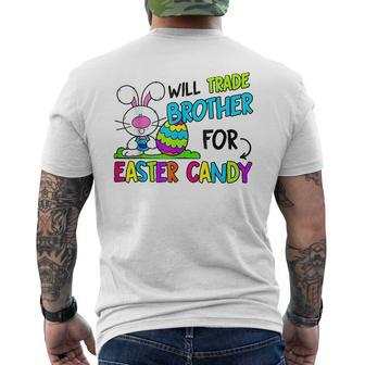Will Trade Brother For Easter Candy For Sister Men's T-shirt Back Print | Mazezy